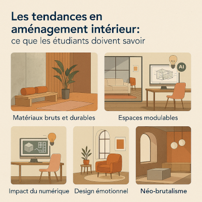 Les dernières tendances en aménagement intérieur : ce que les étudiants doivent savoir